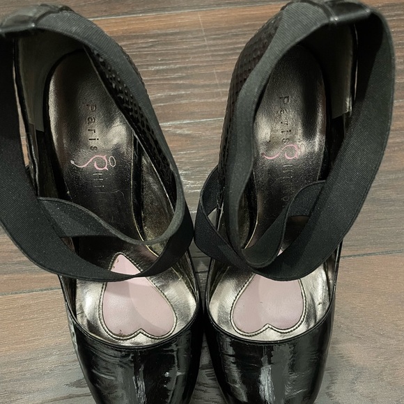 Paris Hilton Patent leather Criss-Cross Stilettos - Picture 4 of 5